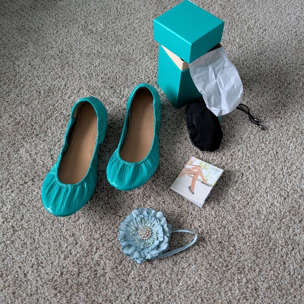 NIB/NWT Size 11 Tieks Blue Ballet Flats